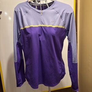 Nike 1/4 Zip Ladies Dri Fit XL 36" X 25" Purple Jacket